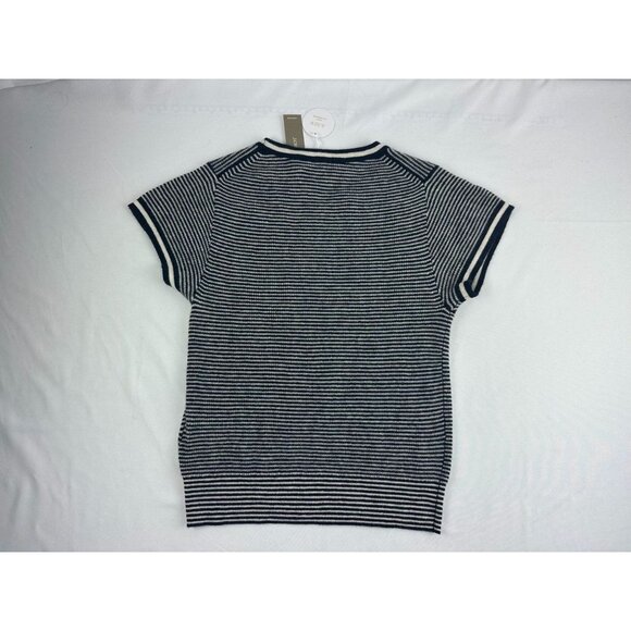 NWT J. Crew Ribbed featherweight cashmere T-shirt in stripe Size S - Picture 3 of 7